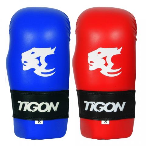 semi contact gloves red blue