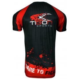 rash guard black red